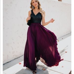 VICI High & Defined Faux Leather Maxi Dress